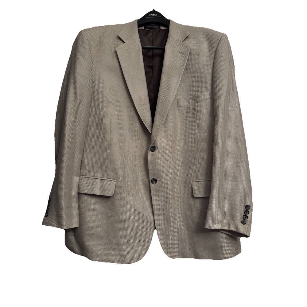 Vintage 1980's Haspel Mens Blazer Jacket Tweed Sports Coat 44R Silk‎ Wool Blend